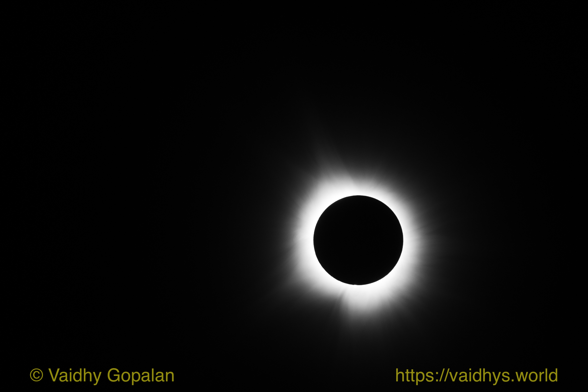 Total Solar Eclipse, 2024 Vaidhy's World